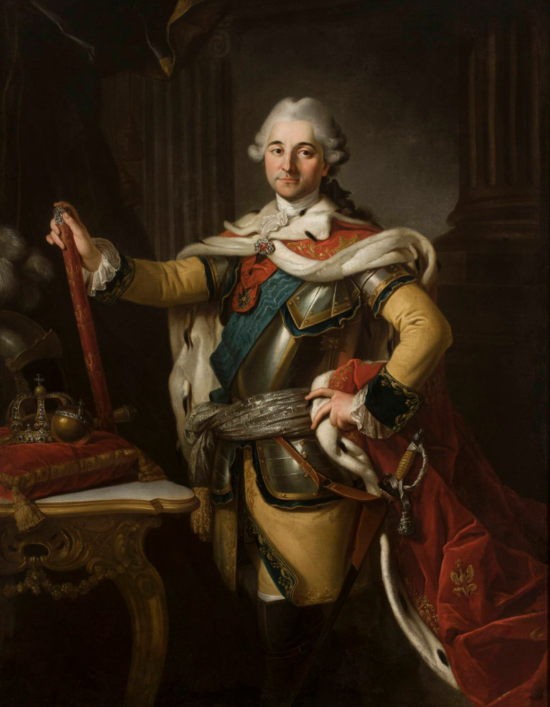 Per Krafft: Portret Stanisława Augusta Poniatowskiego, króla Polski. Ok 1767