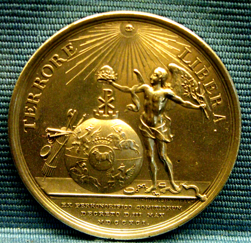 Medal wybity w 1791 z okazji uchwalenia Konstytucji 3 Maja